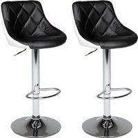 2er Set Barhockern in Schwarz und Weiß jasper von HAPPY GARDEN