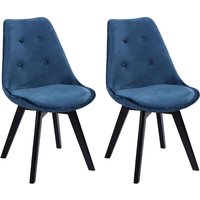 2er Set Samtstühle nora blau mit Kissen 2er Set Samtstühle nora blau mit Kissen von HAPPY GARDEN