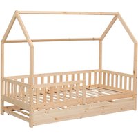 Ausziehbares Hüttenbett für Kinder 190x90cm aus Holz MARCEAU Ausziehbares Hüttenbett für Kinder 190x90cm aus Holz MARCEAU von HAPPY GARDEN