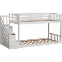Etagenbett für Kinder 190x90cm weiß celestine - Weiß von HAPPY GARDEN