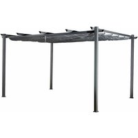 Happy Garden - Freistehende Pergola 3 × 4m cassis grau - Aluminiumstruktur - Grau von HAPPY GARDEN