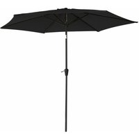 Gerader Sonnenschirm hapuna rund 2,70m Durchmesser schwarz von HAPPY GARDEN