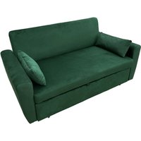 Grünes Samt-Couch-Sofa mit 2 Sitzplätzen matt von HAPPY GARDEN