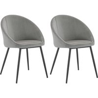 2er Set Vintage-Stühlen diane Samt grau 2er Set Vintage-Stühlen diane Samt grau von HAPPY GARDEN