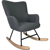 Schaukelstuhl aus grauem Schlaufenstoff kaira von HAPPY GARDEN