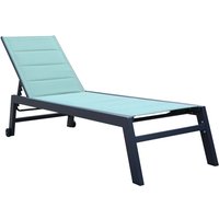 Happy Garden - Sonnenliege barbados aus wassergrünem Textilene - anthrazitfarbenes Aluminium Happy Garden - Sonnenliege barbados aus wassergrünem Textilene - anthrazitfarbenes Aluminium von HAPPY GARDEN