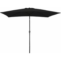 Sonnenschirm gerade hapuna rechteckig 2x3m schwarz - Schwarz von HAPPY GARDEN