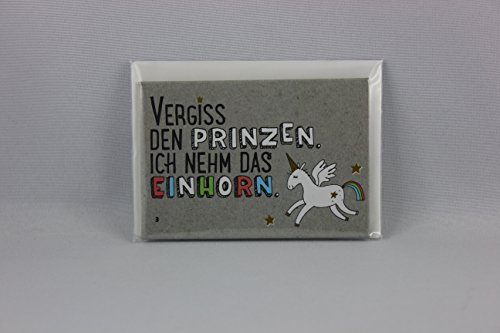 Sheepworld, Happy Life - 44097 - Magnet mit Umschlag Nr. 3, Vergiss den Prinzen. Ich nehm das Einhorn. von HAPPYLIFE