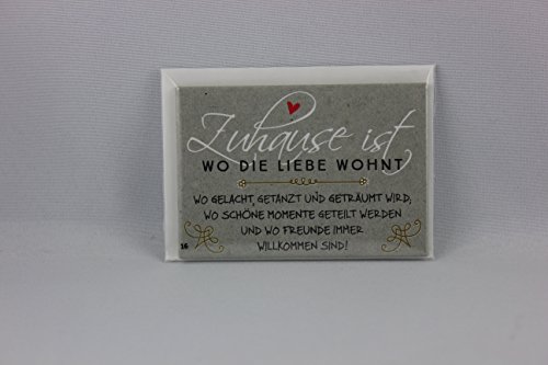 Sheepworld, Happy Life - 44110 - Magnet mit Umschlag Nr. 16, Zuhause ist wo die Liebe wohnt... von HAPPYLIFE