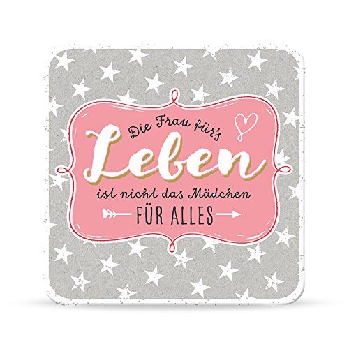 Sheepworld, Happy Life - 44578 - Untersetzer Nr. A4, Die Frau für´s Leben ist nicht das Mädchen für alles, Kork, 9,5cm x 9,5cm von HAPPYLIFE