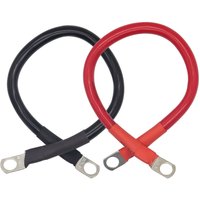 Strombatteriekabel, 25 quadratisch, 0,3 m, 4 Gauge AWG, Kabelsatz, rotes und schwarzes Massebatteriekabel von HAPPYSHOPPING