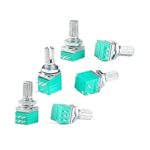 5 Stück B5K B10K B50K B100K B500K RK097 RV097NS Audioverstärker Linear Volume Potentiometer Widerstand 15mm Welle 3/5/6/8 Pin (RK097N 3PIN 20K) von HAPRSLIKG