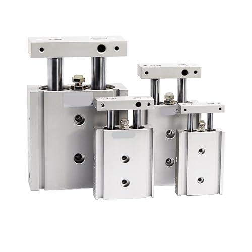 Doppelstangenzylinder Pneumatikzylinder CXSM25, CXSM32 Doppelwellen-Doppelstangenzylinder Hub 10-250mm(Stroke 100mm,CXSM25) von HAPRSLIKG