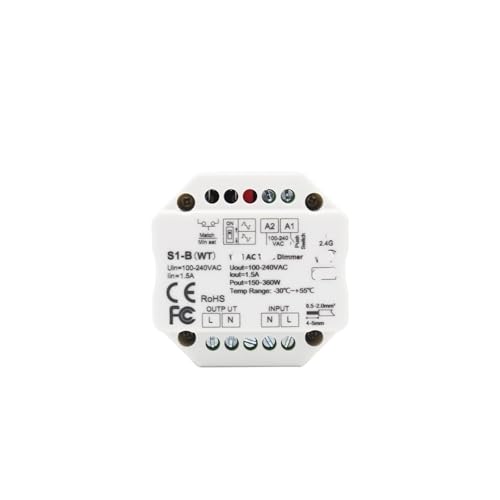 HAPRSLIKG S1-B(WT) Dimmer 220V LED-Lichtdimmer S1-B(WT) AC-Thyristor-Monochrom-Controller von HAPRSLIKG