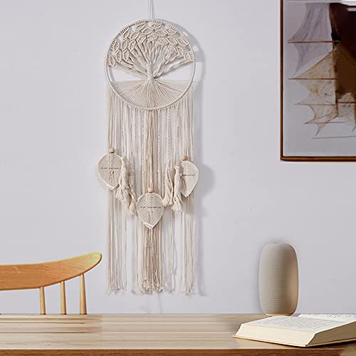 Makramee Boho Baum des Lebens Groß Handgefertigt Wandbehang Traumfänger Bohemian für Kinder Hochzeit Party Kinderzimmer Cafe Zuhause Schlafzimmer Dekor Geschenkbox von HAPYFURN