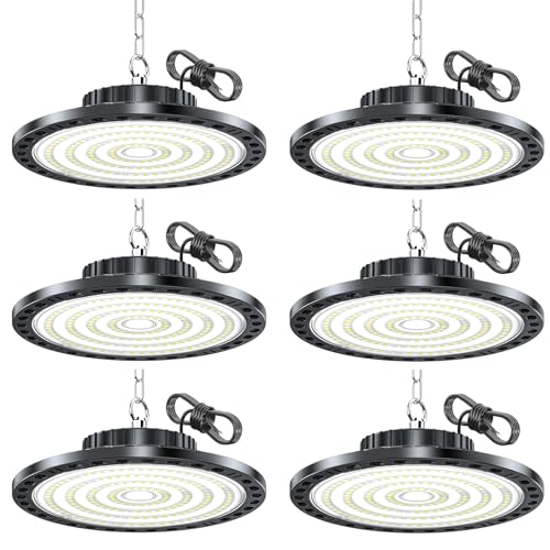 HAPYLUMI LED Hallenstrahler 100W 10000lm, 6 Stücke Hallenbeleuchtung UFO Lampe 6500K Kaltweiß, LED Werkstatt Deckenleuchte IP65 Wasserdicht AC 85-265V, für Werkstatt Garage Lager Keller HAPYLUMI LED Hallenstrahler 100W 10000lm, 6 Stücke Hallenbeleuchtung UFO Lampe 6500K Kaltweiß, LED Werkstatt Deckenleuchte IP65 Wasserdicht AC 85-265V, für Werkstatt Garage Lager Keller von HAPYLUMI