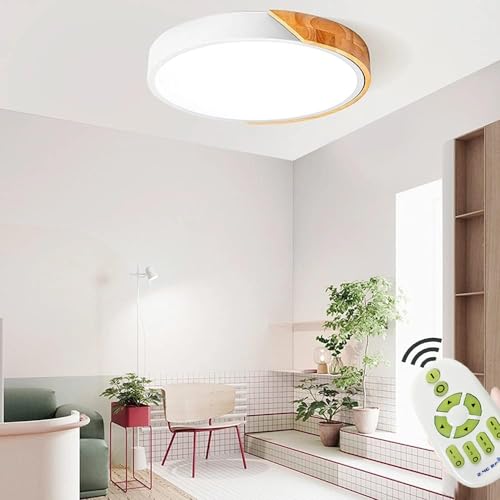 HAPYNY Dimmbar LED Deckenleuchte Ultra dünn 60W Modern Deckenlampe Energiespar Licht Moderner minimalistischer für wohnzimmer küche 3000-6500K (Weiß-60W) von HAPYNY