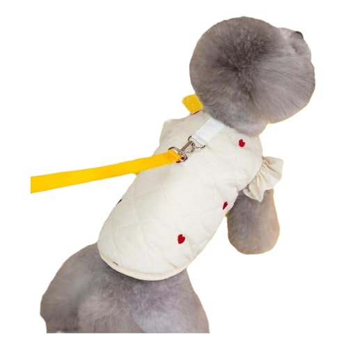 Mit D-Ring Hunde Katze Herbst Winter Warm Jacke Reine Baumwolle Wasserdicht Bequemer Yorkshire Terrier Mops Chihuahua Weste,Weiss,L Mit D-Ring Hunde Katze Herbst Winter Warm Jacke Reine Baumwolle Wasserdicht Bequemer Yorkshire Terrier Mops Chihuahua Weste,Weiss,L von HAQEPO