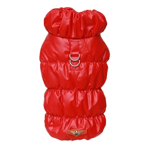 Mit D-Ring Winter Warmes Hundelacktier-Mantel Haustierkleidung Für Shiba Inu Pommerianer Chihuahua French Bulldog Pudel,Rot,XL Mit D-Ring Winter Warmes Hundelacktier-Mantel Haustierkleidung Für Shiba Inu Pommerianer Chihuahua French Bulldog Pudel,Rot,XL von HAQEPO