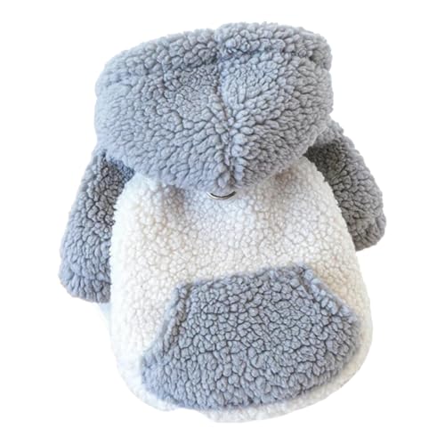 Shiba Inu Chihuahua Pomeranian Yorkshire Terrier Terrier Sweatshirt Haustier Kapuze -Jacke Winter Warmes Fleece Kätzchen Welpejacke,B,M von HAQEPO