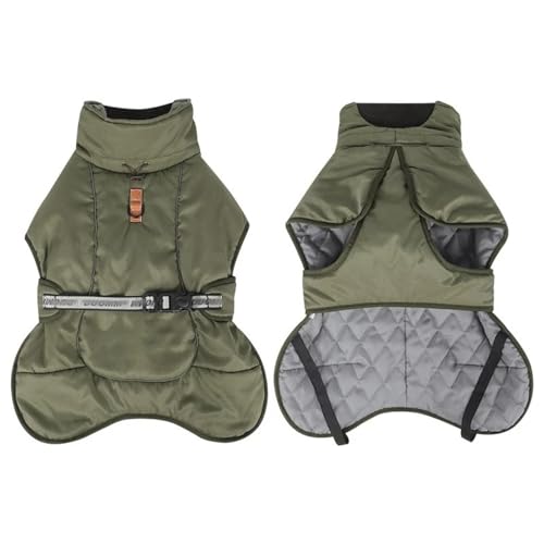 Winddichte Reflektierende Im Freien Reflektierende Große Hundejacke Winter Warmes Bulldogge Dackel Greyhound Labrador Hirte Mantel Kleidung,Armeegrün,4XL Winddichte Reflektierende Im Freien Reflektierende Große Hundejacke Winter Warmes Bulldogge Dackel Greyhound Labrador Hirte Mantel Kleidung,Armeegrün,4XL von HAQEPO