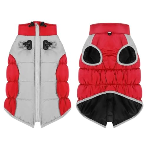 Winddichte wasserdichte Reflektierende Große Hundejacke Mit Geschirr Winter Warmer Bulldog Labrador Schäferhund Windhundmantel,Rot,6XL Winddichte wasserdichte Reflektierende Große Hundejacke Mit Geschirr Winter Warmer Bulldog Labrador Schäferhund Windhundmantel,Rot,6XL von HAQEPO
