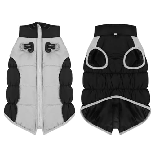 Winddichte wasserdichte Reflektierende Große Hundejacke Mit Geschirr Winter Warmer Bulldog Labrador Schäferhund Windhundmantel,Schwarz,3XL Winddichte wasserdichte Reflektierende Große Hundejacke Mit Geschirr Winter Warmer Bulldog Labrador Schäferhund Windhundmantel,Schwarz,3XL von HAQEPO