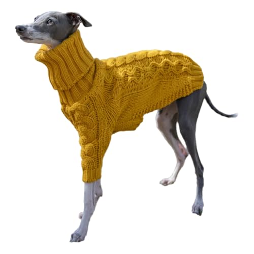 Windschutz Im Freien Windhund Whippet Labrador Kleidung Jacke Herbst Winter Warm Hoher Kragen Haustierpullover,Gelb,S Windschutz Im Freien Windhund Whippet Labrador Kleidung Jacke Herbst Winter Warm Hoher Kragen Haustierpullover,Gelb,S von HAQEPO