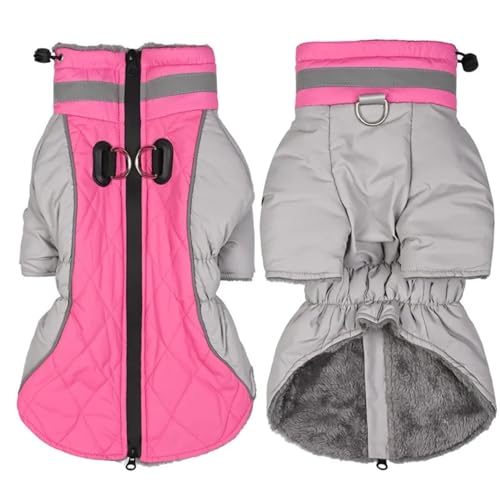 Winter Fleece Warm Warm Labrador Golden Retriever Greyhound Bulldogge Rollkragenpullover Mit Reißverschluss Im Freien Im Freien, wasserdichte Haustiermantel,A,L von HAQEPO