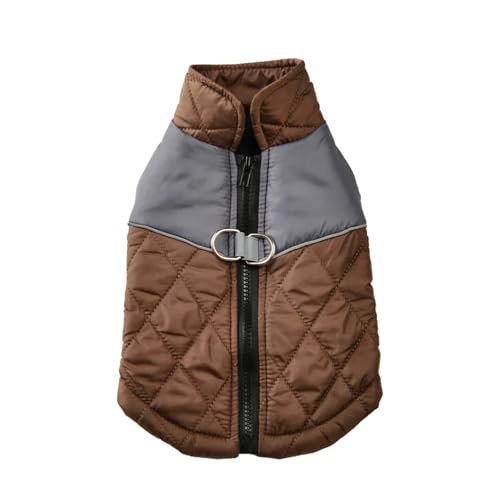 Winter Fleece Warm Warmes Golden Retriever Bulldog Shiba Inu Mops Jacke Mit Reißverschluss Reflexion wasserdichte Arbeitshundmantel,Braun,Xs Winter Fleece Warm Warmes Golden Retriever Bulldog Shiba Inu Mops Jacke Mit Reißverschluss Reflexion wasserdichte Arbeitshundmantel,Braun,Xs von HAQEPO