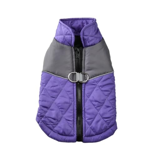 Winter Fleece Warm Warmes Golden Retriever Bulldog Shiba Inu Mops Jacke Mit Reißverschluss Reflexion wasserdichte Arbeitshundmantel,Lila,Xs Winter Fleece Warm Warmes Golden Retriever Bulldog Shiba Inu Mops Jacke Mit Reißverschluss Reflexion wasserdichte Arbeitshundmantel,Lila,Xs von HAQEPO