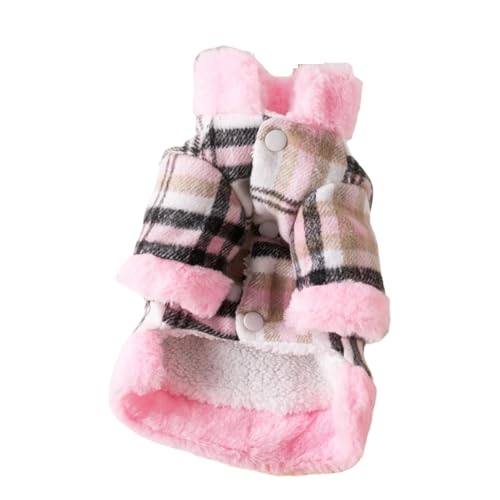 Winter Fleece Warme Haustierjacke Im Freien Windschutzpelzkragen Baumwolle Bulldogge Chihuahua Shiba Inu Yorkshire Terrier Mantel,A,L von HAQEPO