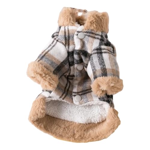 Winter Fleece Warme Haustierjacke Im Freien Windschutzpelzkragen Baumwolle Bulldogge Chihuahua Shiba Inu Yorkshire Terrier Mantel,Braun,XL Winter Fleece Warme Haustierjacke Im Freien Windschutzpelzkragen Baumwolle Bulldogge Chihuahua Shiba Inu Yorkshire Terrier Mantel,Braun,XL von HAQEPO