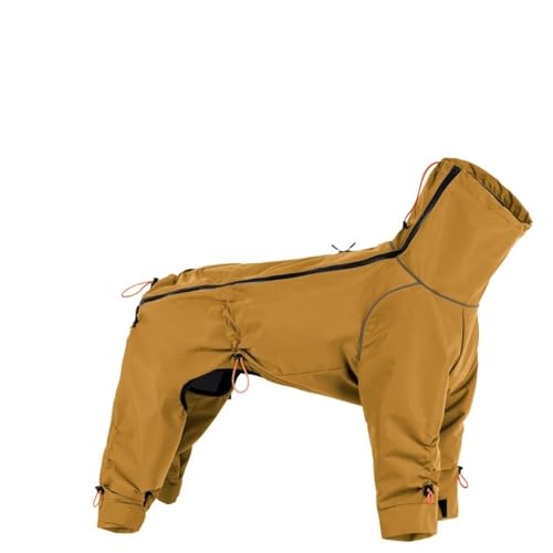 Winter Vier Beine Schutz Warmes Haustiermantel Mit Reflektierenden Streifen Wasserdicht,Gelb,XL von HAQEPO