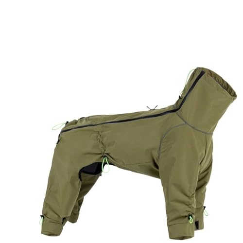 Winter Vier Beine Schutz Warmes Haustiermantel Mit Reflektierenden Streifen Wasserdicht,Grün,2XL von HAQEPO