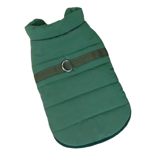 Winter Vlies Warme Baumwollhundjacke Weste wasserdichte Winddichte Shiba Inu Chihuahua Yorkshire Terrier Mops Mantel Mit D-Ring,Grün,S Winter Vlies Warme Baumwollhundjacke Weste wasserdichte Winddichte Shiba Inu Chihuahua Yorkshire Terrier Mops Mantel Mit D-Ring,Grün,S von HAQEPO