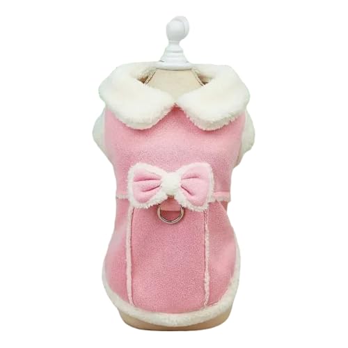 Winter Vlies Warme Haustier -Baumwolljacke Mit Bowknot Französischer Bulldogge Chihuahua Shiba Inu Pudel Mantel Kleidung,A,XL Winter Vlies Warme Haustier -Baumwolljacke Mit Bowknot Französischer Bulldogge Chihuahua Shiba Inu Pudel Mantel Kleidung,A,XL von HAQEPO