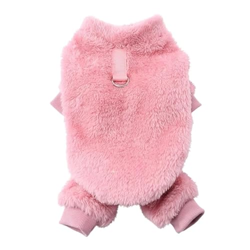 Winter Warmes Fleece Pet Jacke Weiche Flanellhund-Strampler Welpe Katze Vierbeinige Jacke Für Mops Chihuahua Yorkie,A,S von HAQEPO