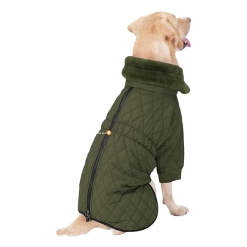 Winterfleece Warmes Haustierharmjacke Im Freien wasserdichte Golden Retriever Labrador Bulldog Shiba Inu Jacke,Grün,M Winterfleece Warmes Haustierharmjacke Im Freien wasserdichte Golden Retriever Labrador Bulldog Shiba Inu Jacke,Grün,M von HAQEPO