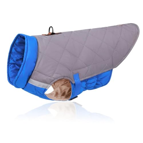 Winterwinddicht Wasserdes Warme Reflektierende Hundesicherheit Jacke Weste Für Shiba Inu Greyhound Labrador Bulldogge,Grau,3XL Winterwinddicht Wasserdes Warme Reflektierende Hundesicherheit Jacke Weste Für Shiba Inu Greyhound Labrador Bulldogge,Grau,3XL von HAQEPO