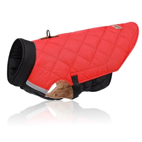 Winterwinddicht Wasserdes Warme Reflektierende Hundesicherheit Jacke Weste Für Shiba Inu Greyhound Labrador Bulldogge,Rot,3XL Winterwinddicht Wasserdes Warme Reflektierende Hundesicherheit Jacke Weste Für Shiba Inu Greyhound Labrador Bulldogge,Rot,3XL von HAQEPO