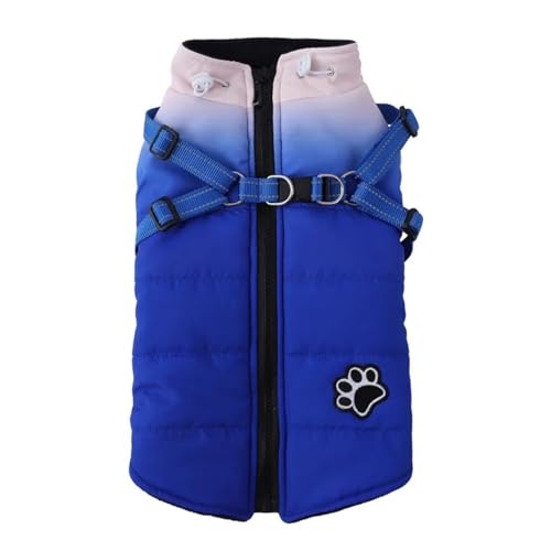 wasserdichte Reflexionstierjacke Im Freien Mit Geschirr Winter Warmer Shiba Inu Chihuahua Labrador Bulldog Mantel Kleidung,Blau,L wasserdichte Reflexionstierjacke Im Freien Mit Geschirr Winter Warmer Shiba Inu Chihuahua Labrador Bulldog Mantel Kleidung,Blau,L von HAQEPO