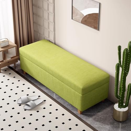 HAQMG Multifunktionale Ottoman-Bank mit Stauraum, Bank am Bettende mit verstecktem Stauraum for Wohnzimmer und Eingangsbereich, perfekt for die Inneneinrichtung(Groen,100cm) von HAQMG