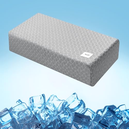 HARBOREST Kühlendes Würfelkissen – Seitenschläferkissen gegen Nacken- und Schulterschmerzen, Memory-Schaum-Kissen Cube Pro mit verstellbarer Festigkeit, 61 x 30,5 x 15,2 cm, Grau von HARBOREST