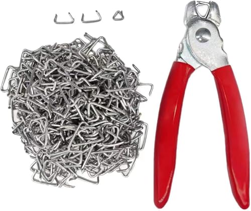 Hog Ring Zangen-Set, gerade, 300 Stück, Schweineringe, professionelles Polster-Installationsset, Werkzeug Hog Ring Zangen-Set, gerade, 300 Stück, Schweineringe, professionelles Polster-Installationsset, Werkzeug von HARDK