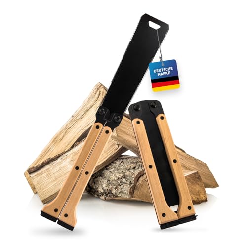 HARDTWERK KONGŌ-JAPANSÄGE zwei Schneidseiten & SK5-Stahlblatt – ideal als Säge für präzise Holzarbeiten & Outdoor-Einsätze | Astsäge ist klappbar ideal für Quer- und Längsschnitte mit Zugtechnik von HARDTWERK