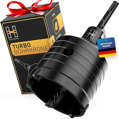 HARDTWERK Turbo Bohrkrone 68mm SDS Plus [XXL-Zähne] - Dosenbohrer hammerschlagfest für Steckdosen in Mauerwerk Stein Beton Trockenbau - Steckdosenbohrer Kronenbohrer von HARDTWERK