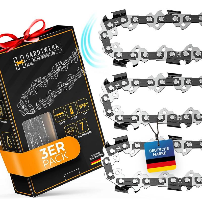Sägeketten 3/8" 1,1mm für 35cm Schwert - 3er Pack von HARDTWERK