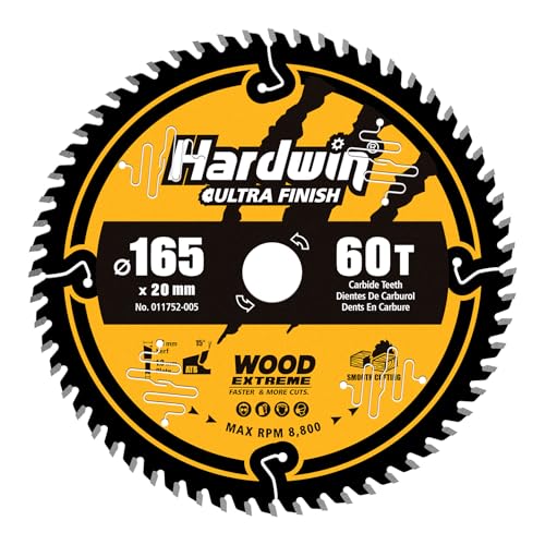 HARDWIN 165x20mm Sägeblatt 60Z Hartmetall - Für präzise Holzschnitte - Kompatibel mit Bosch GKS 18V-57G, GKT 55 GCE, Makita SP6000 - Handkreissäge & Tischkreissäge HARDWIN 165x20mm Sägeblatt 60Z Hartmetall - Für präzise Holzschnitte - Kompatibel mit Bosch GKS 18V-57G, GKT 55 GCE, Makita SP6000 - Handkreissäge & Tischkreissäge von HARDWIN