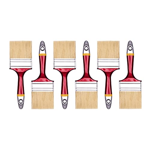 HARDY WORKING TOOLS Flachpinsel-Set 6-teilig, 6 Stück – 75 mm Breite, Malerpinsel Set mit Holzgriff, Lackpinsel Serie *33*, 6PCS, Pinselset A0200-330630 von HARDY WORKING TOOLS
